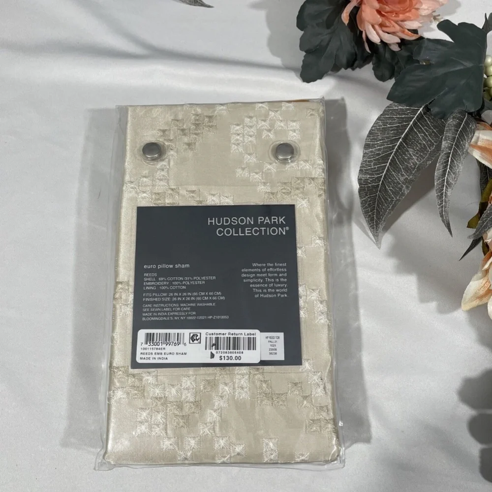 NIB $130 [ 1 Euro ] Pillow Sham for Hudson Park‎ Reeds